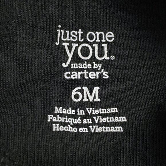 Carters My First Halloween Black Embroidered Long Sleeve Bodysuit Unisex Size 6M - Picture 5 of 5